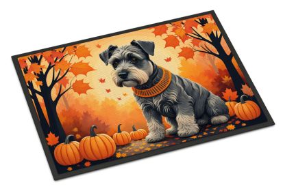 Schnauzer Doormat 24H X 36W - Fall Indoor Outdoor Rugs for Entryway, Non Slip