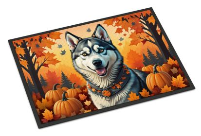 Siberian Husky Doormat 24H X 36W - Fall Indoor Outdoor Rugs for Entryway, Non Slip