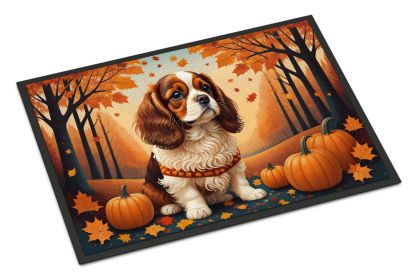Cavalier Spaniel Doormat 24H X 36W - Fall Indoor Outdoor Rugs for Entryway, Non Slip