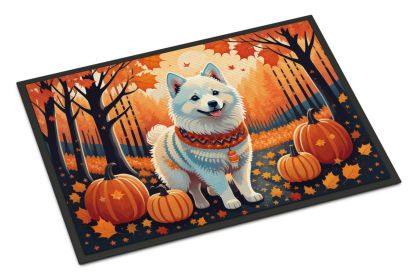 American Eskimo Doormat 24H X 36W - Fall Indoor Outdoor Rugs for Entryway, Non Slip