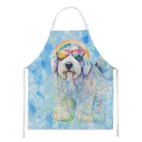 Old English Sheepdog Apron Cooking Kitchen Server Baking Crafts Gardening for Adult Women Men, Unisex, Large, Multicolor - Hippie Dawg