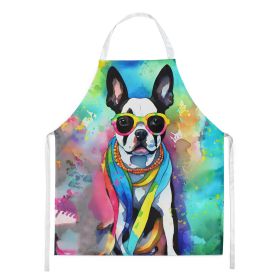 Boston Terrier Apron Cooking Kitchen Server Baking Crafts Gardening for Adult Women Men, Unisex, Large, Multicolor - Hippie Dawg