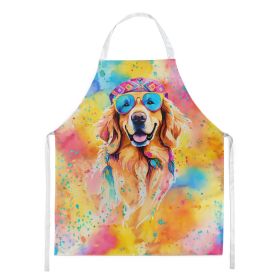 Golden Retriever Apron Cooking Kitchen Server Baking Crafts Gardening for Adult Women Men, Unisex, Large, Multicolor - Hippie Dawg