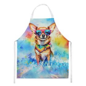 Chihuahua Apron Cooking Kitchen Server Baking Crafts Gardening for Adult Women Men, Unisex, Large, Multicolor - Hippie Dawg