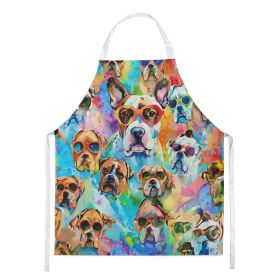 Boxer Apron Cooking Kitchen Server Baking Crafts Gardening for Adult Women Men, Unisex, Large, Multicolor - Hippie Dawg