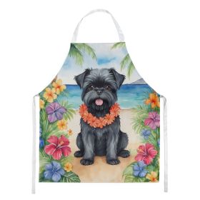 Affenpinscher Apron Cooking Kitchen Server Baking Crafts Gardening for Adult Women Men, Unisex, Large, Multicolor - Luau