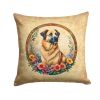 Anatolian Shepherd Dog Throw Pillow Machine Washable, Indoor Outdoor Decorative Pillow for Couch, Bed or Patio, 14Hx14W - Flowers
