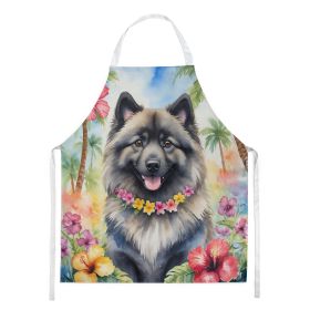 Keeshond Apron Cooking Kitchen Server Baking Crafts Gardening for Adult Women Men, Unisex, Large, Multicolor - Luau