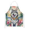 Alaskan Malamute Apron Cooking Kitchen Server Baking Crafts Gardening for Adult Women Men, Unisex, Large, Multicolor - Luau