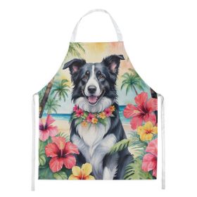 Border Collie Apron Cooking Kitchen Server Baking Crafts Gardening for Adult Women Men, Unisex, Large, Multicolor - Luau