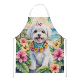 Maltese Apron Cooking Kitchen Server Baking Crafts Gardening for Adult Women Men, Unisex, Large, Multicolor - Luau