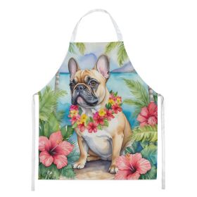 French Bulldog Apron Cooking Kitchen Server Baking Crafts Gardening for Adult Women Men, Unisex, Large, Multicolor - Luau