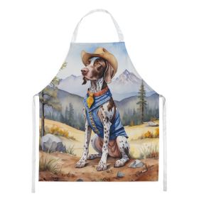 German Shorthaired Pointer Apron Cooking Kitchen Server Baking Crafts Gardening for Adult Women Men, Unisex, Large, Multicolor - Cowboy