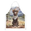 Labrador Retriever Apron Cooking Kitchen Server Baking Crafts Gardening for Adult Women Men, Unisex, Large, Multicolor - Cowboy