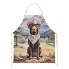 Labrador Retriever Apron Cooking Kitchen Server Baking Crafts Gardening for Adult Women Men, Unisex, Large, Multicolor - Cowboy