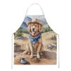 Golden Retriever Apron Cooking Kitchen Server Baking Crafts Gardening for Adult Women Men, Unisex, Large, Multicolor - Cowboy