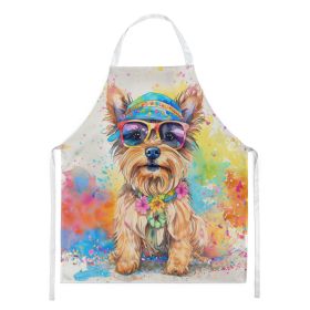 Yorkshire Terrier Apron Cooking Kitchen Server Baking Crafts Gardening for Adult Women Men, Unisex, Large, Multicolor - Hippie Dawg
