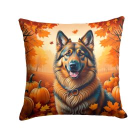Belgian Tervuren Throw Pillow Machine Washable, Indoor Outdoor Decorative Pillow for Couch, Bed or Patio, 14Hx14W - Fall