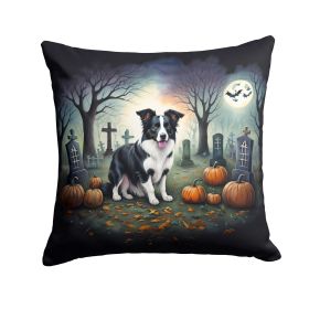 Border Collie Throw Pillow Machine Washable, Indoor Outdoor Decorative Pillow for Couch, Bed or Patio, 14Hx14W - Throw Pillow