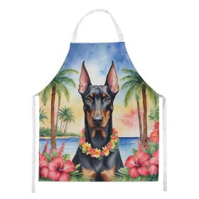 Doberman Pinscher Apron Cooking Kitchen Server Baking Crafts Gardening for Adult Women Men, Unisex, Large, Multicolor - Luau