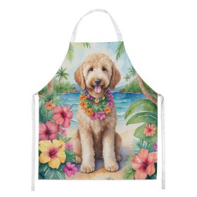 Goldendoodle Apron Cooking Kitchen Server Baking Crafts Gardening for Adult Women Men, Unisex, Large, Multicolor - Luau