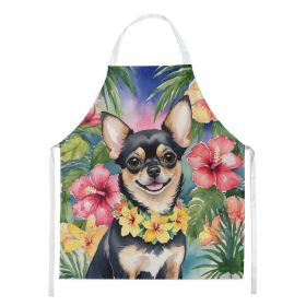 Chihuahua Apron Cooking Kitchen Server Baking Crafts Gardening for Adult Women Men, Unisex, Large, Multicolor - Luau
