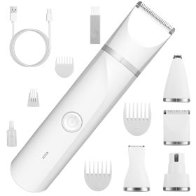 Electric Dog Grooming Kit Cordless Rechargeable Pet Hair Trimmer Shaver Set Low Noise Nail Grinder with 4 Guide Combs