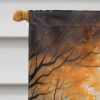 Yellow Labrador Retriever Spooky Halloween House Flag Large Porch Sleeve Pole Decorative Outside Yard Banner Artwork Wall Hanging, Polyester