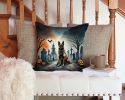 Belgian Malinois Throw Pillow Machine Washable, Indoor Outdoor Decorative Pillow for Couch, Bed or Patio, 14Hx14W - Spooky Halloween
