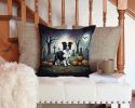 Border Collie Throw Pillow Machine Washable, Indoor Outdoor Decorative Pillow for Couch, Bed or Patio, 14Hx14W - Throw Pillow