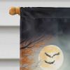 Golden Retriever Spooky Halloween House Flag Large Porch Sleeve Pole Decorative Outside Yard Banner Artwork Wall Hanging, Polyester, House Size