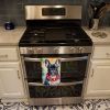 French Bulldog Luau Kitchen Towel Dish Cloths Guest Hand Towel Decorative Bathroom Towel for Face,Tea, Dishcloth, Kitchen and Bath
