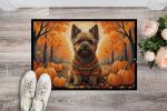 Cairn Terrier Doormat 18H X 27W - Fall Indoor Outdoor Rugs for Entryway, Non Slip