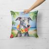 Greyhound Throw Pillow Machine Washable, Indoor Outdoor Decorative Pillow for Couch, Bed or Patio, 18Hx18W - Luau