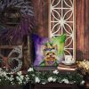 Yorkshire Terrier Throw Pillow Machine Washable, Indoor Outdoor Decorative Pillow for Couch, Bed or Patio, 18Hx18W - Mardi Gras