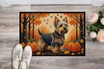 Silky Terrier Doormat 18H X 27W - Fall Indoor Outdoor Rugs for Entryway, Non Slip