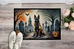 Belgian Malinois Doormat 24H X 36W - Spooky Halloween Indoor Outdoor Rugs for Entryway, Non Slip