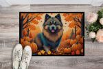 Keeshond Doormat 24H X 36W - Fall Indoor Outdoor Rugs for Entryway, Non Slip