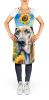 Great Dane Apron Cooking Kitchen Server Baking Crafts Gardening for Adult Women Men, Unisex, Large, Multicolor - Sunflowers