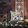 Old English Sheepdog Throw Pillow Machine Washable, Indoor Outdoor Decorative Pillow for Couch, Bed or Patio, 18Hx18W - Hippie Dawg