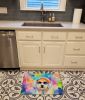 Bichon Frise Hippie Dawg Memory Foam Kitchen Mat Machine Washable Anti-Fatigue Mat Cushion Comfort Bath Mat or Kitchen Rug