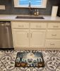 Old English Sheepdog Spooky Halloween Memory Foam Kitchen Mat Machine Washable Anti-Fatigue Mat Cushion Comfort Bath Mat or Kitchen Rug