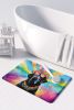 Black Labrador Hippie Dawg Memory Foam Kitchen Mat Machine Washable Anti-Fatigue Mat Cushion Comfort Bath Mat or Kitchen Rug