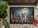 English Bulldog Doormat 24H X 36W - Spooky Halloween Indoor Outdoor Rugs for Entryway, Non Slip