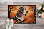 Basset Hound Doormat 24H X 36W - Fall Indoor Outdoor Rugs for Entryway, Non Slip