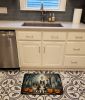 Sheltie Spooky Halloween Memory Foam Kitchen Mat Machine Washable Anti-Fatigue Mat Cushion Comfort Bath Mat or Kitchen Rug