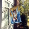 Boxer My Angel House Flag Large Porch Sleeve Pole Decorative Outside Yard Banner Artwork Wall Hanging, Polyester, House Size, Multicolor