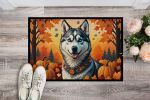Siberian Husky Doormat 24H X 36W - Fall Indoor Outdoor Rugs for Entryway, Non Slip