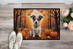 Jack Russell Terrier Doormat 24H X 36W - Fall Indoor Outdoor Rugs for Entryway, Non Slip