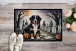 Bernese Mountain Dog Doormat 24H X 36W - Spooky Halloween Indoor Outdoor Rugs for Entryway, Non Slip